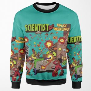 Scientis Meets The Space Invaders All-over-print Unisex Sweatshirt