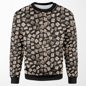 Scrabble Tile Madness Pattern All-over-print Unisex Sweatshirt