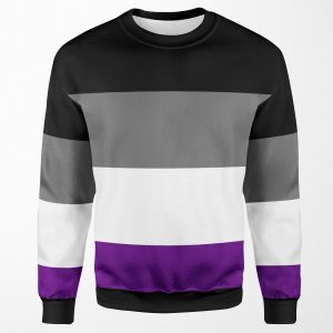 Seamless Repeating Asexual Pride Flag Pattern All-over-print Unisex Sweatshirt