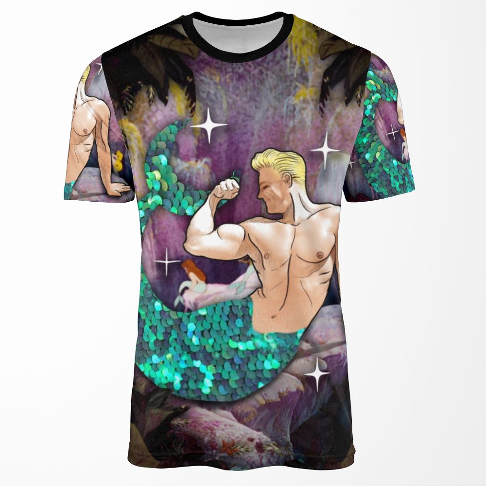 Sequin Merman All-over-print T-shirt