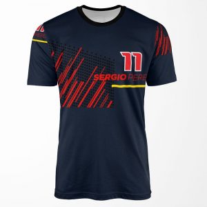 Sergio Perez 2021 Formula 1 Motorsport F1 Racing Rb16B All-over-print T-shirt