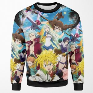 Seven Deadly Sins Black All-over-print Unisex Sweatshirt