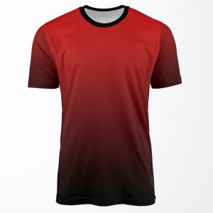 Shades Of Red Black To Red Gradient Minimalist Ombre All-over-print T-shirt