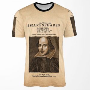 Shakespeare First Folio Front Piece All-over-print T-shirt