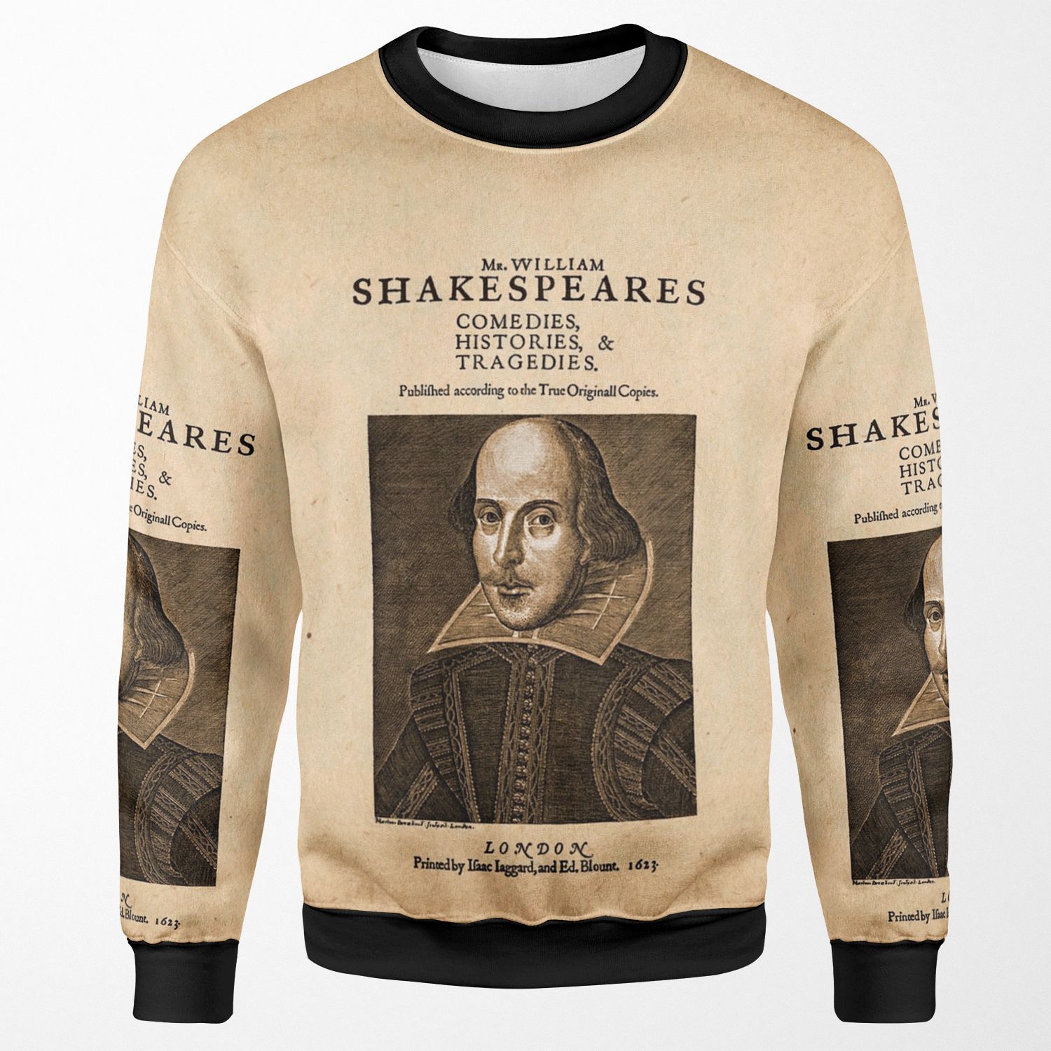 Shakespeare First Folio Front Piece All-over-print Unisex Sweatshirt