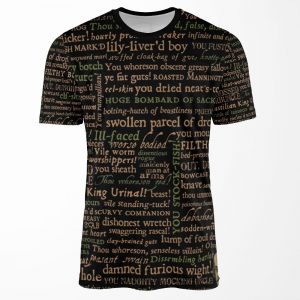Shakespeare Insults Dark Revised Edition By Incognita All-over-print T-shirt