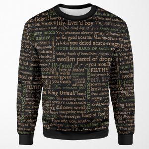 Shakespeare Insults Dark Revised Edition By Incognita All-over-print Unisex Sweatshirt