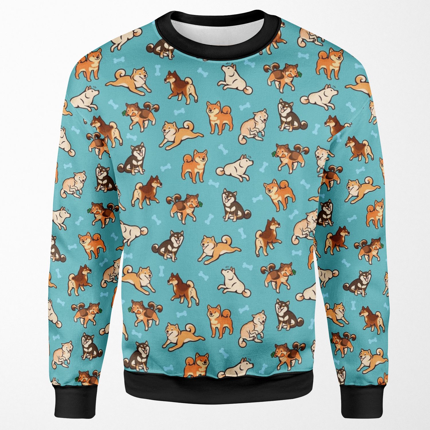 Shibes In Blue All-over-print Unisex Sweatshirt