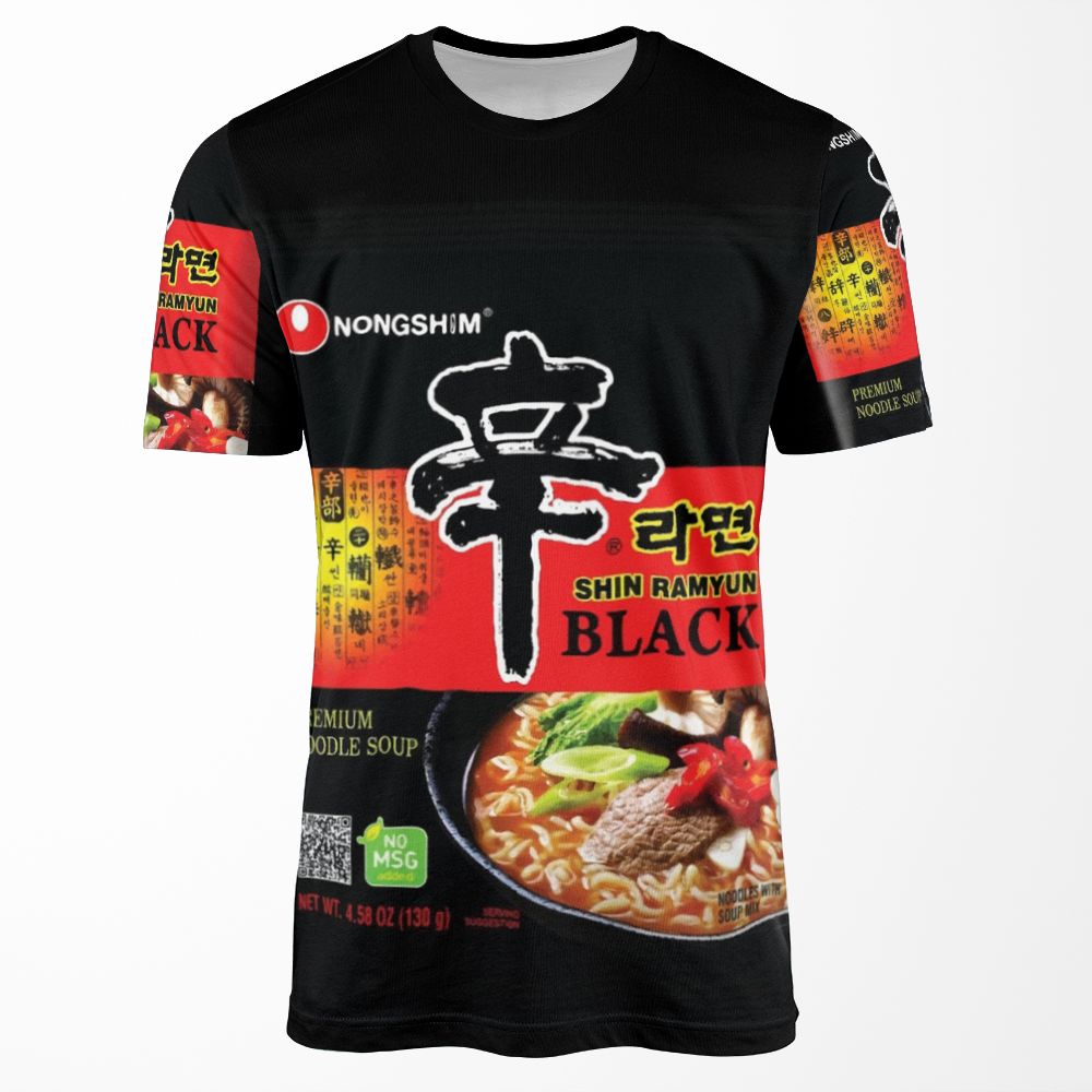 Shin Ramyun Black Ramen Nongshim Instant Ramen All-over-print T-shirt