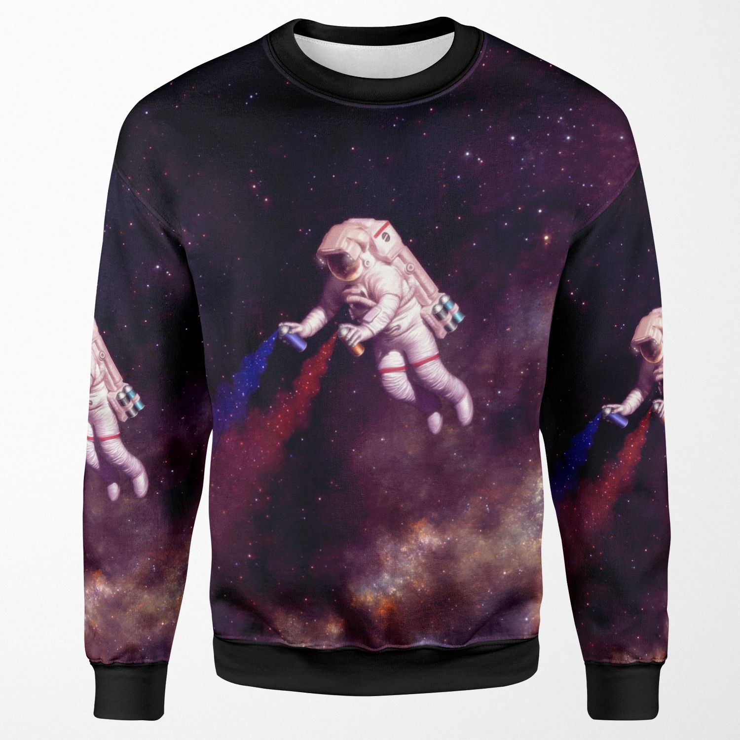 Shooting Stars The Astronaut Artist All-over-print Unisex Sweatshirt