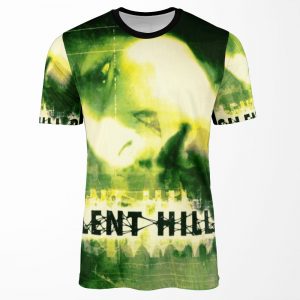 Silent Hill 2 Ps2 Original Box Art Green Cover Neon All-over-print T-shirt