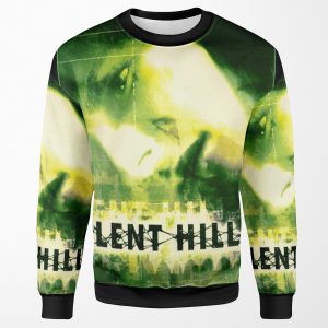 Silent Hill 2 Ps2 Original Box Art Green Cover Neon All-over-print Unisex Sweatshirt