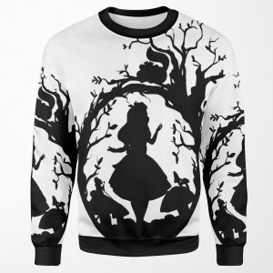 Silhouette Alice In Wonderland All-over-print Unisex Sweatshirt