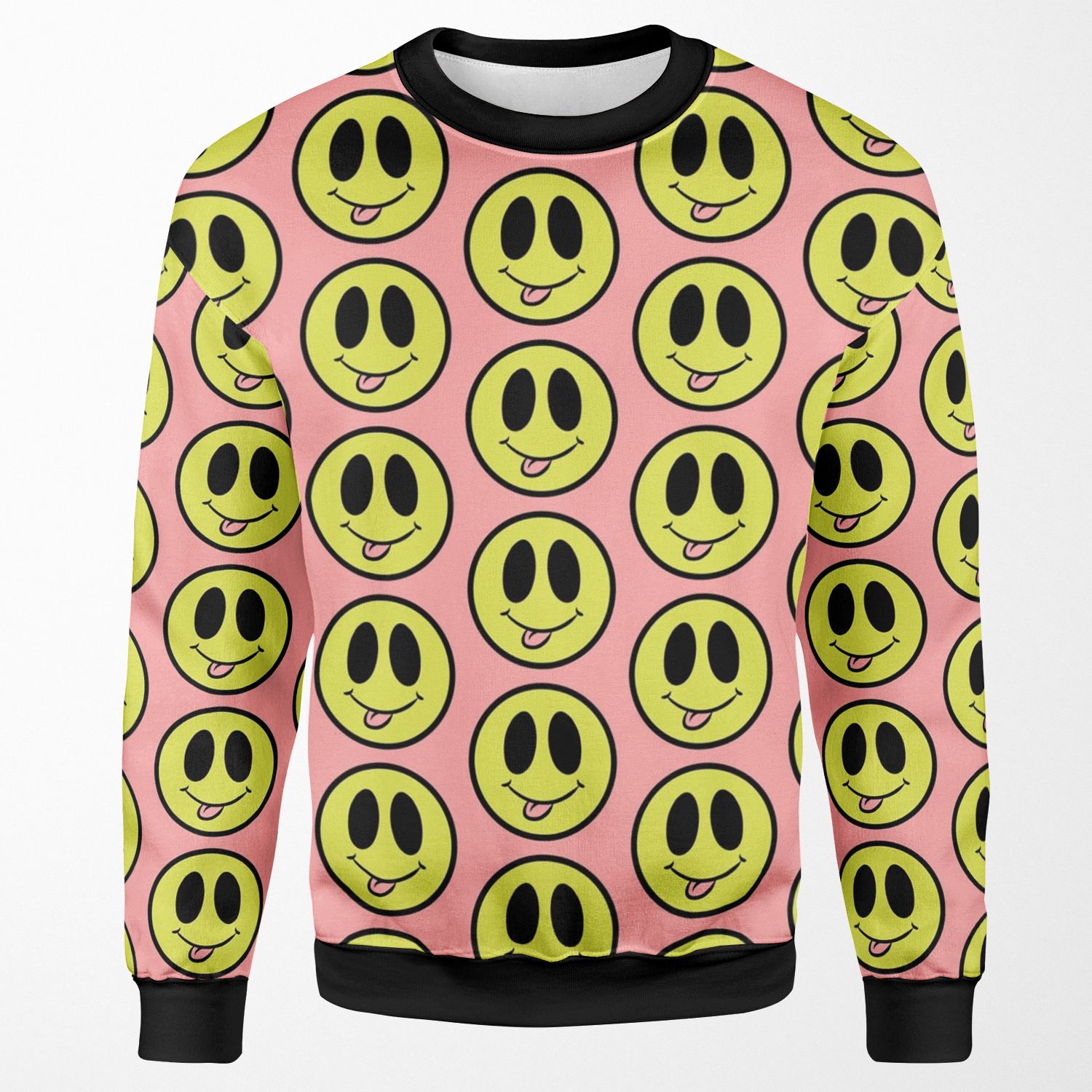 Silly Smiley Face All-over-print Unisex Sweatshirt