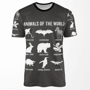 Simple Vintage Humor Funny Rare Animals Of The World All-over-print T-shirt