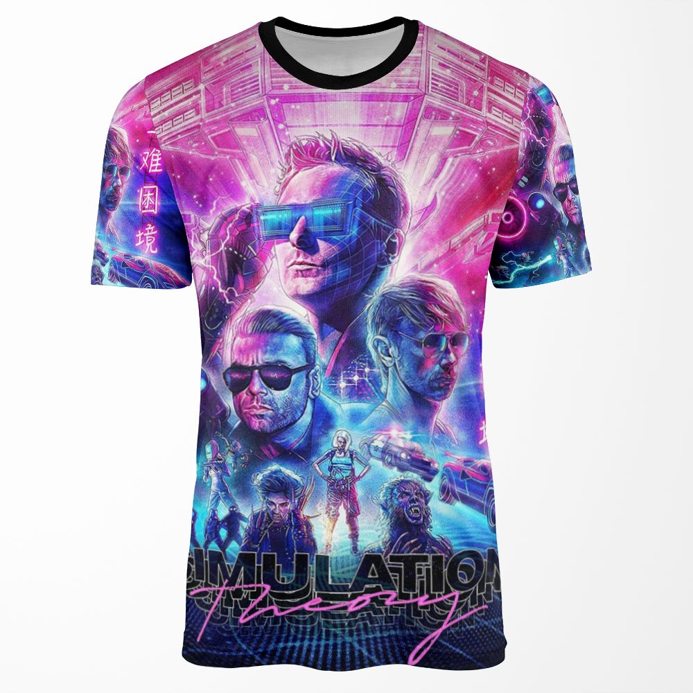 Simulation Theory World Tour 2019 Berantakin All-over-print T-shirt