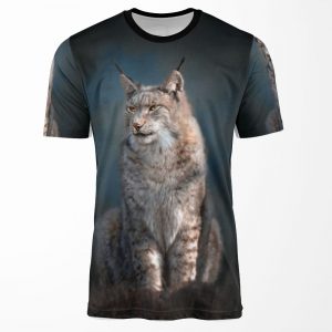 Sitting Iberian Lynx All-over-print T-shirt