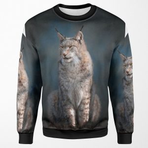 Sitting Iberian Lynx All-over-print Unisex Sweatshirt