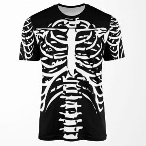 Skeleton Rib Cage All-over-print T-shirt