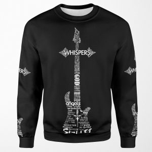 Skillet Guitar Typography On Black All-over-print Unisex Sweatshirt