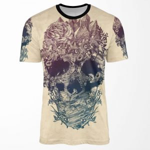 Skull Floral All-over-print T-shirt