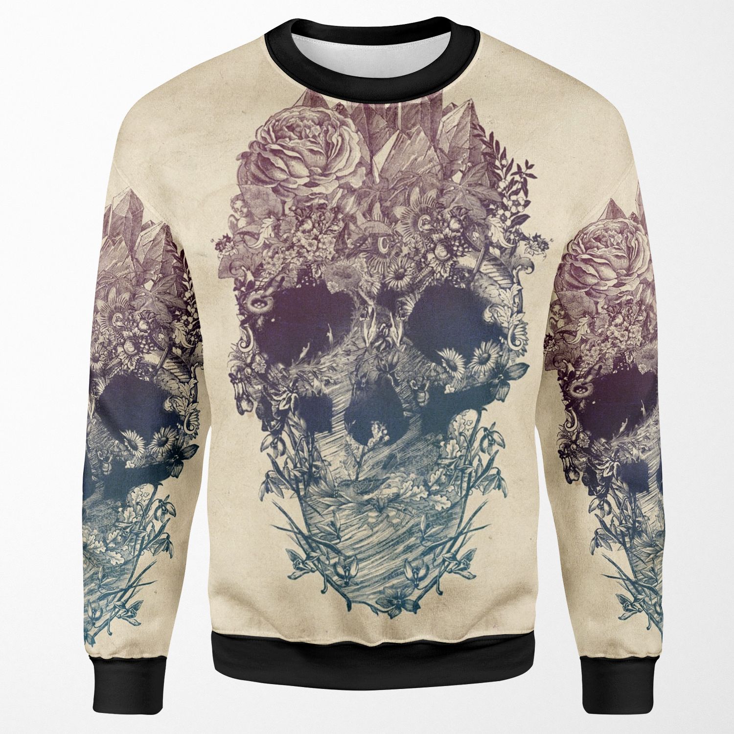 Skull Floral All-over-print Unisex Sweatshirt