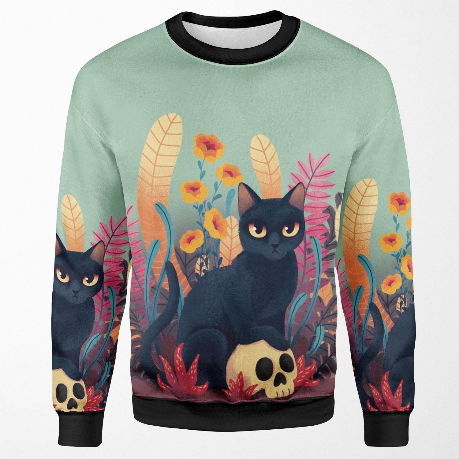 Skull Kitty All-over-print Unisex Sweatshirt