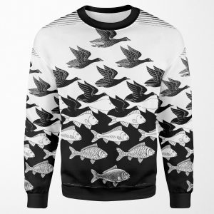 Sky And Water By Maurits Cornelis Escher All-over-print Unisex Sweatshirt