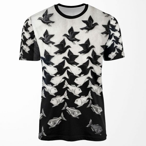 Sky And Water Ii By M C Escher All-over-print T-shirt