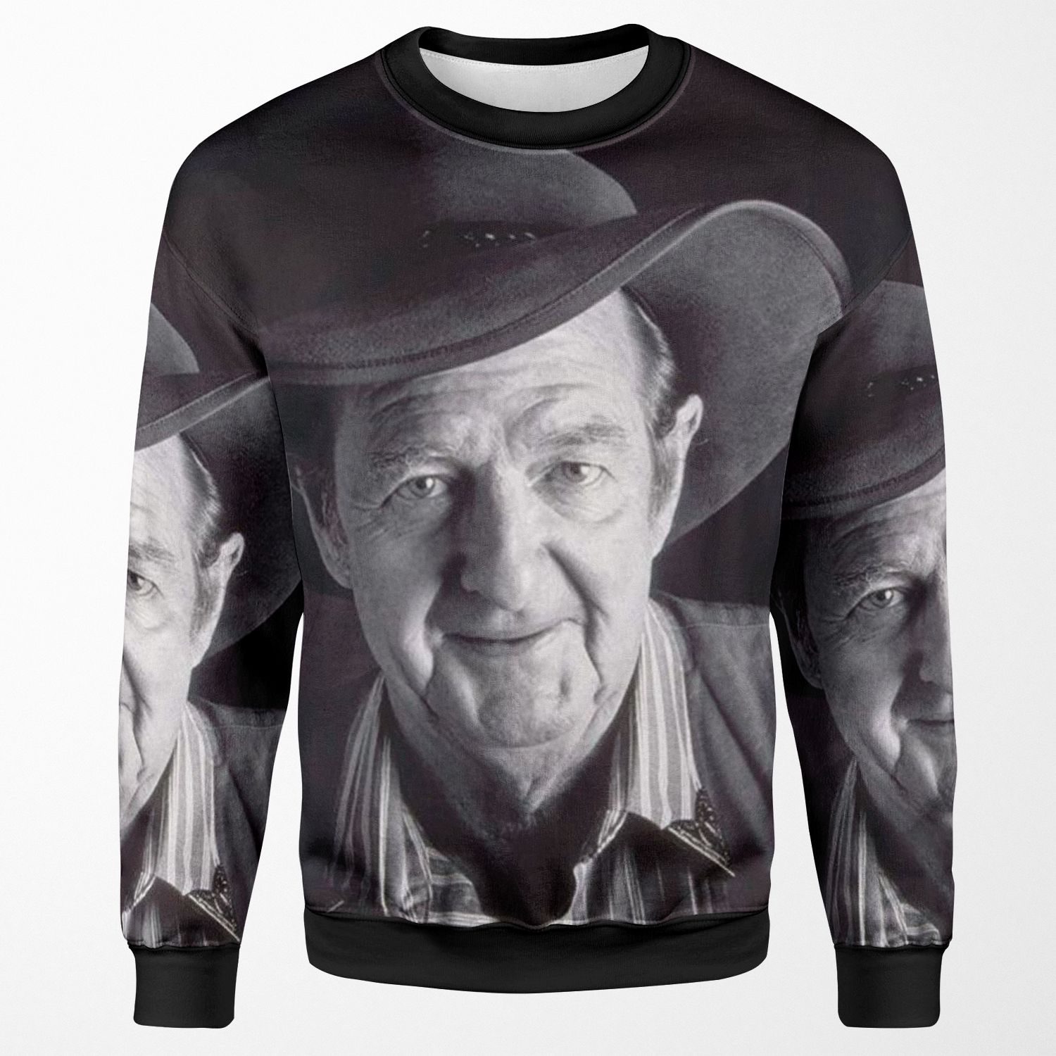 Slim Dusty Black And White All-over-print Unisex Sweatshirt