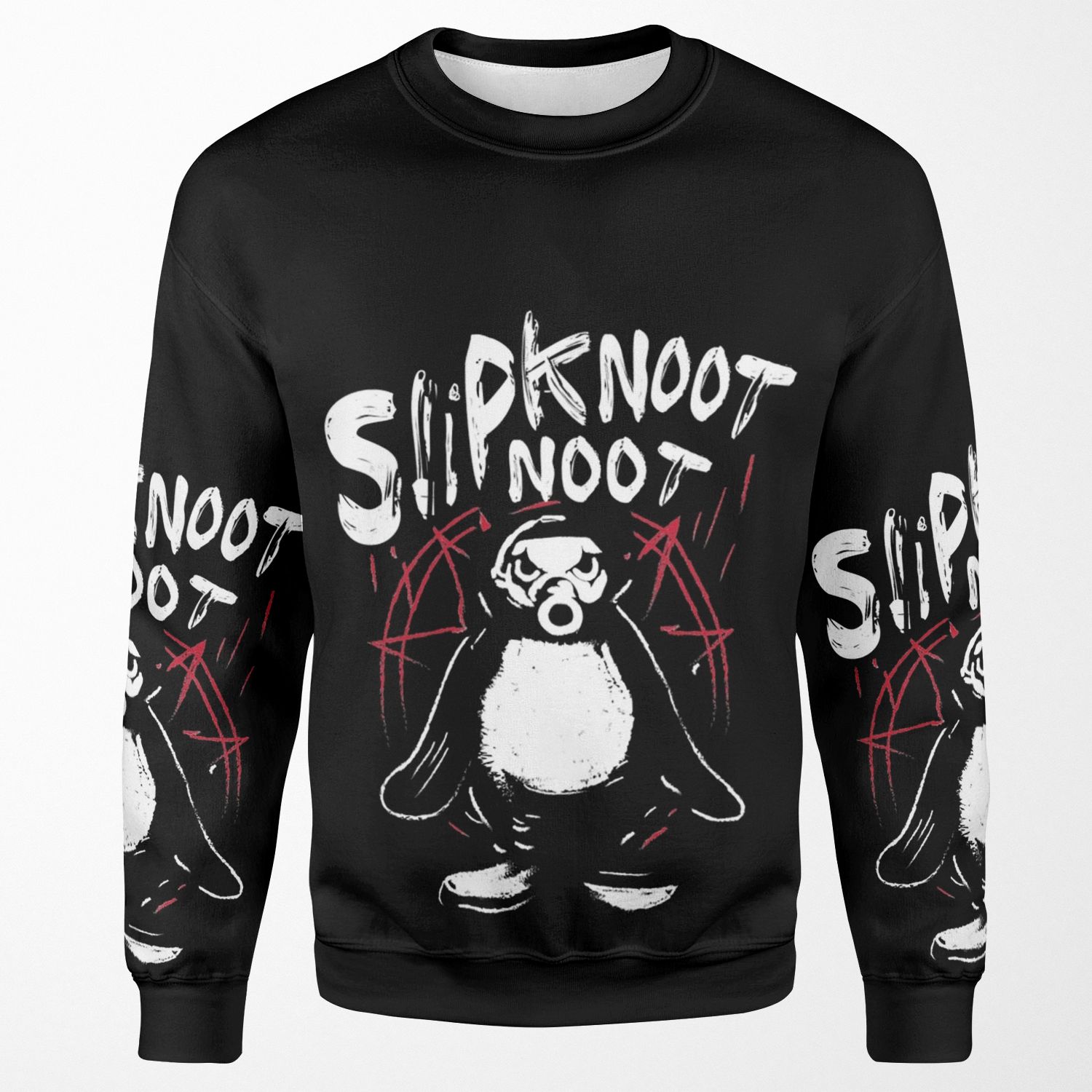 Slipknoot Noot Penguin Death Metal Goth Hard Rock All-over-print Unisex Sweatshirt
