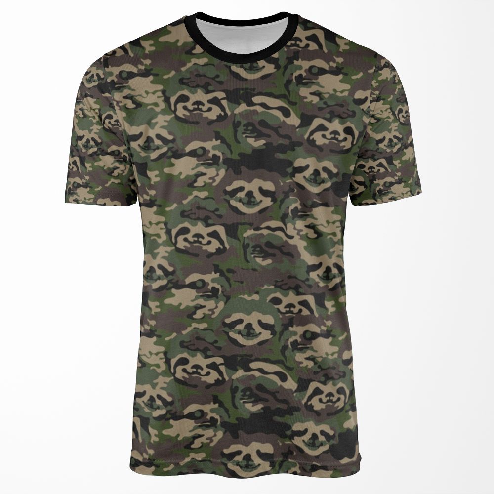 Sloth Camouflage All-over-print T-shirt