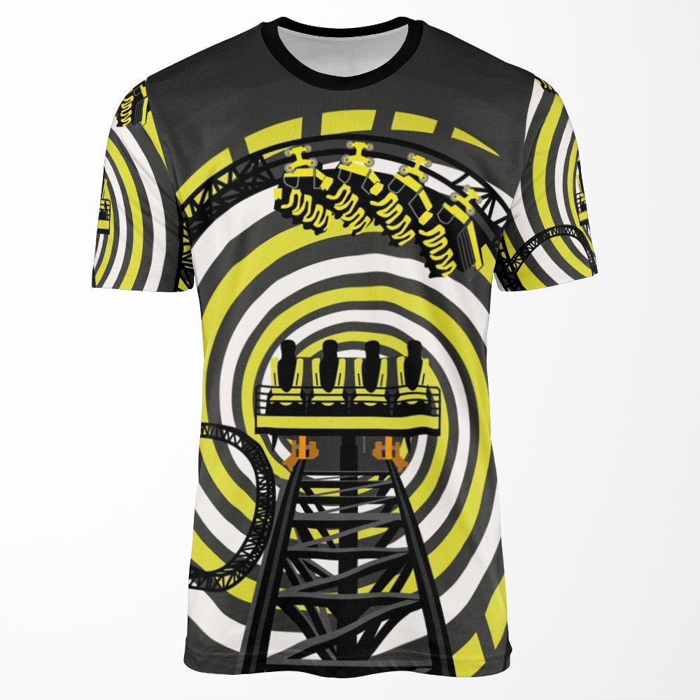 Smile Forever Shirt Design Black And Yellow Gerstlauer Infinity Coaster All-over-print T-shirt