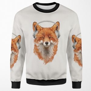 Smiling Musical Fox All-over-print Unisex Sweatshirt