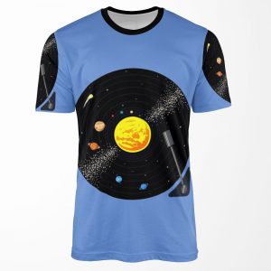 Solar System Vinyl Record All-over-print T-shirt
