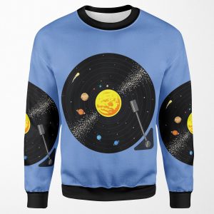 Solar System Vinyl Record All-over-print Unisex Sweatshirt