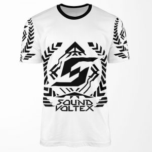 Sound Voltex Logo Black All-over-print T-shirt