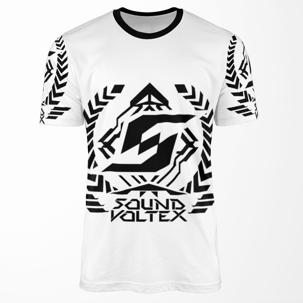 Sound Voltex Logo Black All-over-print T-shirt