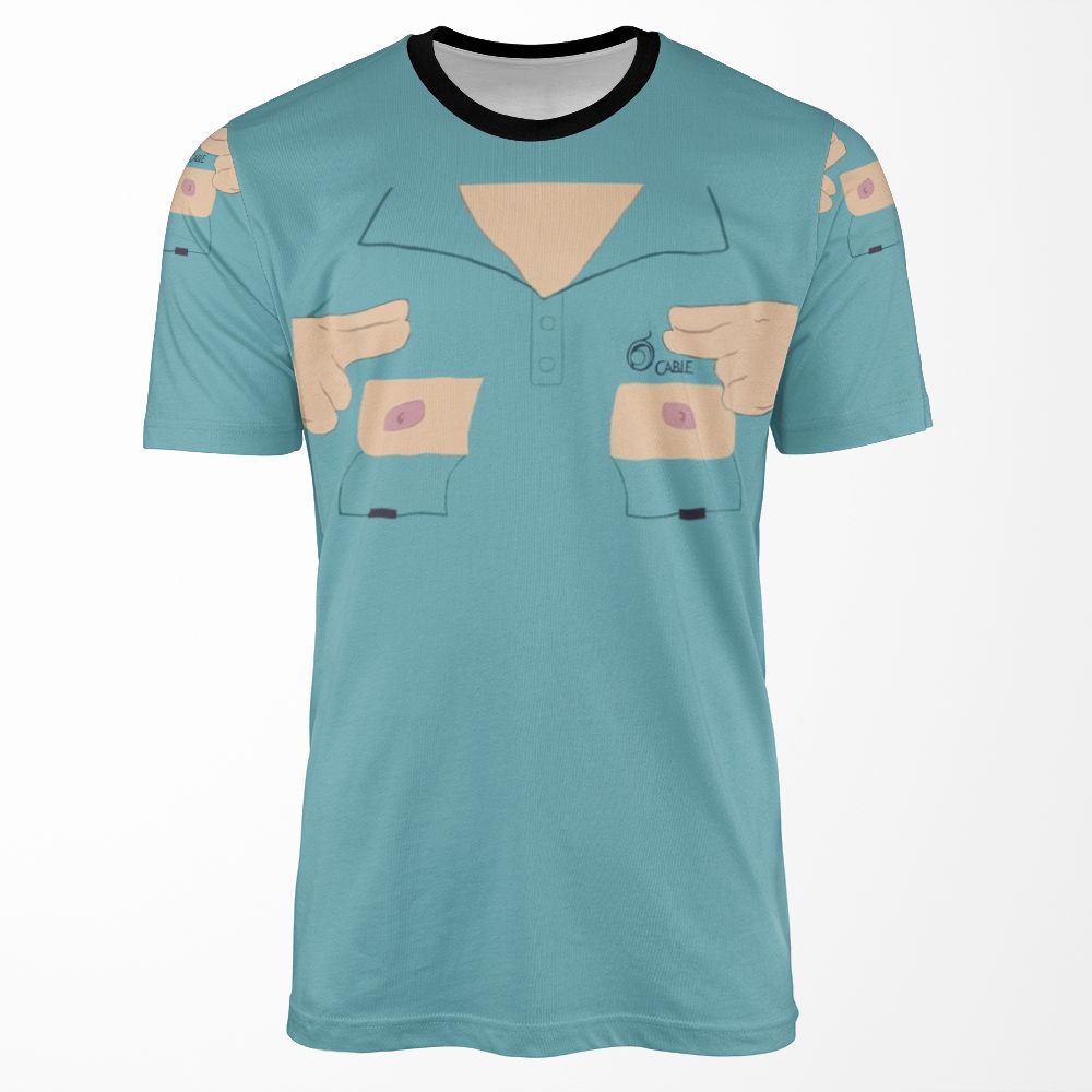 South Park Cable Company Rubbing Nipples All-over-print T-shirt