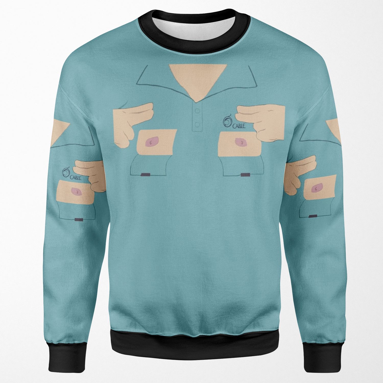 South Park Cable Company Rubbing Nipples All-over-print Unisex Sweatshirt