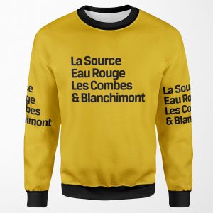 Spa Francorchamps Corners Black All-over-print Unisex Sweatshirt