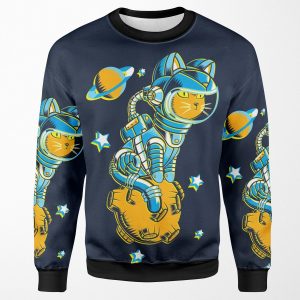 Space Cat All-over-print Unisex Sweatshirt