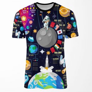 Space Universe Infographics Big Bang All-over-print T-shirt