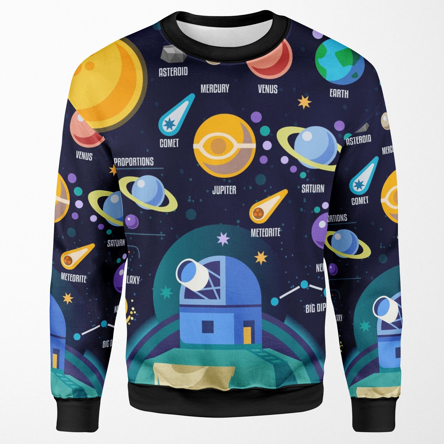 Space Universe Solar Big Bang All-over-print Unisex Sweatshirt