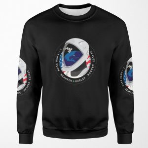 Spacex Nasa Crew Dragon Dm 2 Mission Patch All-over-print Unisex Sweatshirt