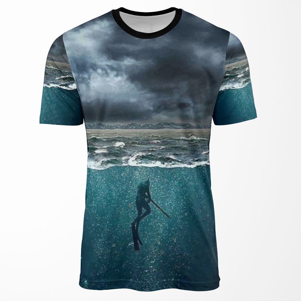 Spearfishing All-over-print T-shirt