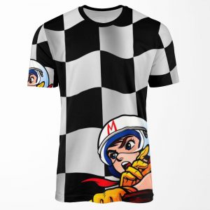 Speed Racer Checkered Flag All-over-print T-shirt