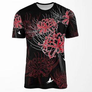Spider Lily Butterfly Design All-over-print T-shirt