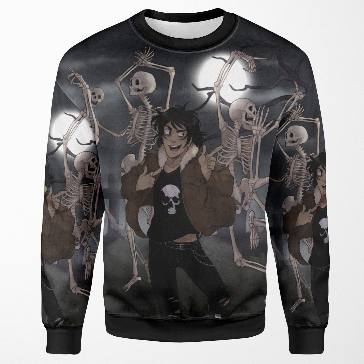 Spooky Scary Skeletons All-over-print Unisex Sweatshirt