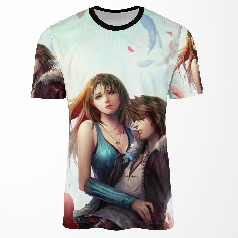 Squall Leonhart And Rinoa Heartilly All-over-print T-shirt